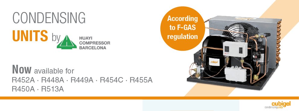 New range of multi-refrigerant condensing units by Cubigel Compressors