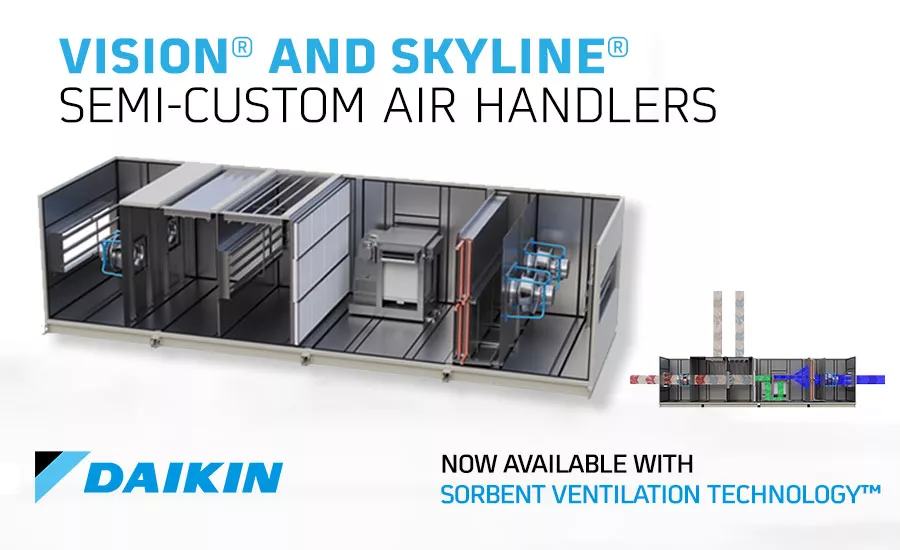 Daikin Applied Enhances Vision and Skyline Air Handlers with IAQ-Boosting Sorbent Ventilation Technology