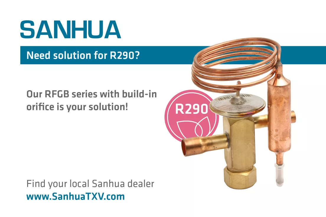 Sanhua presented thermostatic expansion valve with fixed orifices ready for propane