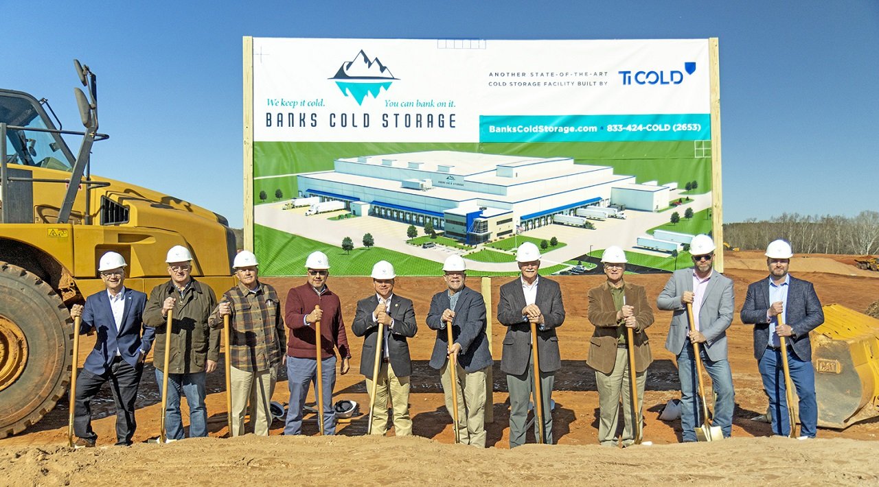 Banks Cold Storage has broken ground on construction of cold storage facility