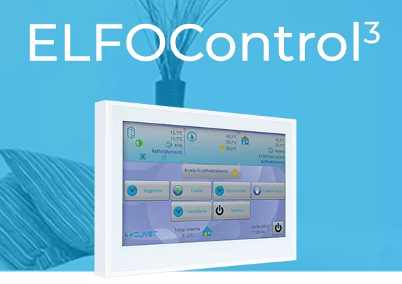 ELFOControl3 is the new control for the ELFOSystem Clivet system