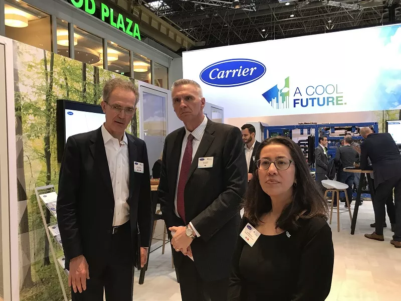 Carrier team held a large press tour at their booth on the first day of Euroshop