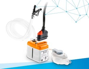 Sauermann mini-condensate removal pumps contain a locking power cable