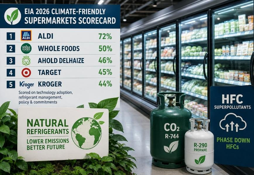 EIA ranks U.S. supermarkets on HFC refrigerant reduction