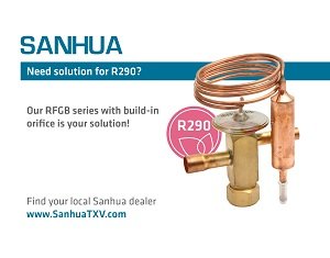 Sanhua presented thermostatic expansion valve with fixed orifices ready for propane