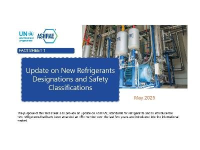 ASHRAE Updates Refrigerant Designations and Safety Classifications