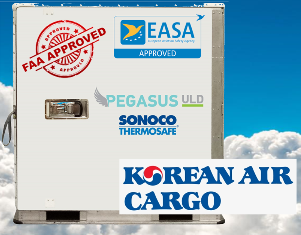 Korean Air leases Sonoco ThermoSafe’s Pegasus ULD