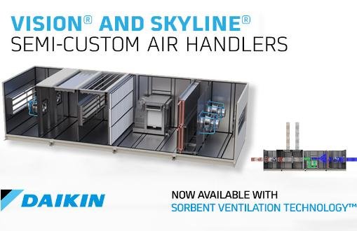 Daikin Applied Enhances Vision and Skyline Air Handlers with IAQ-Boosting Sorbent Ventilation Technology