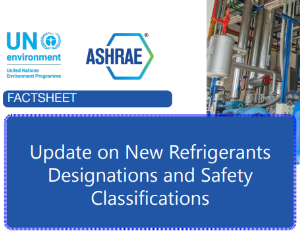 Update on New Refrigerants Designations and Safety Classifications 2020
