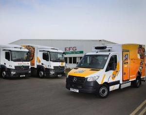 Euro Foods has taken delivery of 16 new trucks with Carrier Transicold refrigeration systems