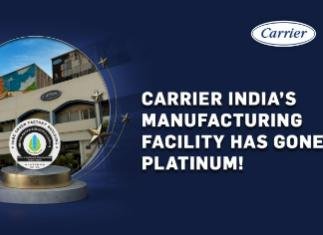 Carrier India’s Manufacturing Facility Receives Platinum Certification from Indian Green Building Council