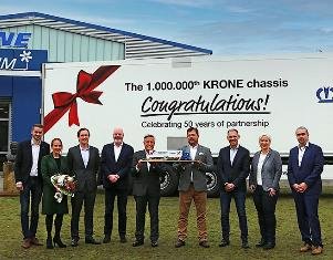The 1,000,000th Krone chassis a Cool Liner for TIP Trailer Services