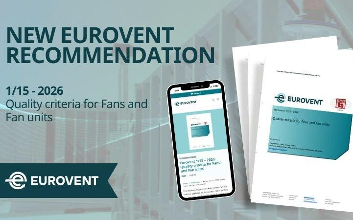 Eurovent y AMCA publican criterios de calidad de ventiladores para Europa