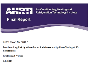 Benchmarking Risk by Whole Room Scale Leaks and Ignitions Testing of A3 Refrigerants