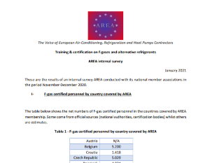 Mandatory certification on alternative refrigerants