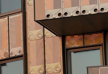 Alfa Laval heat exchanger plates reused on Malmö residential façade