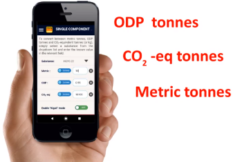 The new updated OzonAction GWP-ODP Calculator Application