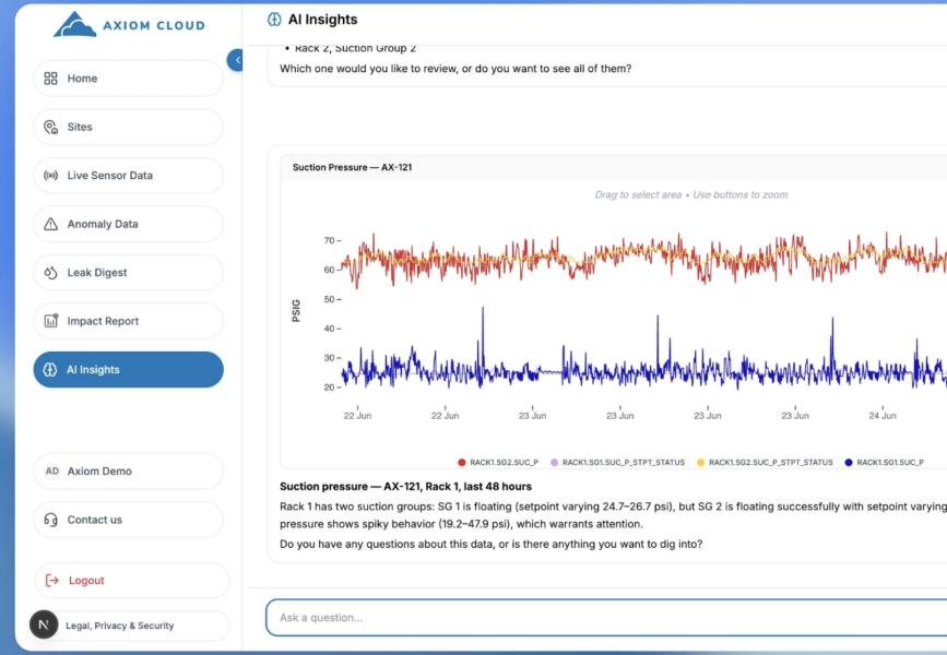 Axiom Cloud launches AI Insights Agent for cooling system data