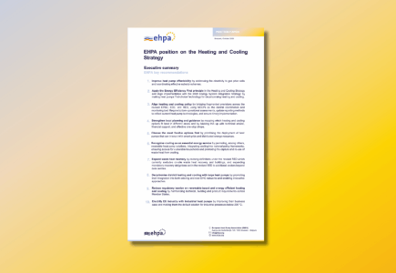 EHPA urges EU to prioritise heat pumps in new Heating and Cooling Strategy