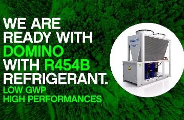 Thermocold presented air-water chillers Domino with R454B refrigerant