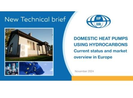 IIR Releases Technical Brief on Domestic Hydrocarbon Heat Pumps: Key Role in Europe’s Energy Transition