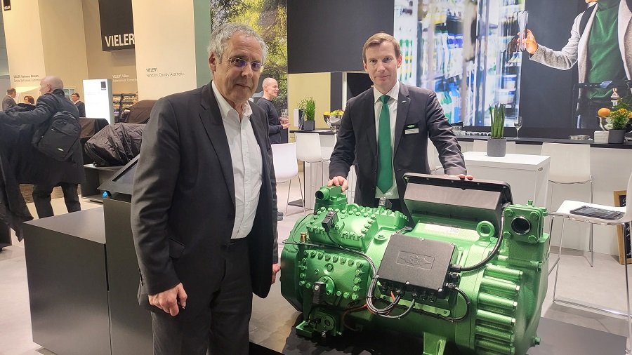 Jörg Wittmann (right), Market Sector Manager Supermarket at BITZER, Brian Hicks (left), journalist