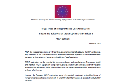 AREA calls for EU action against illegal refrigerant trade and uncertified work