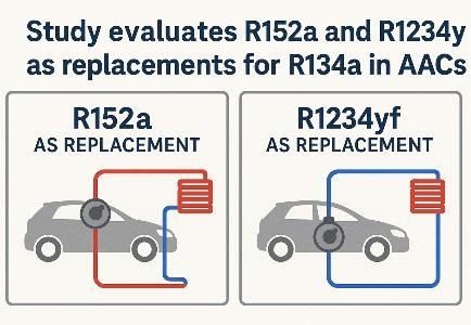 Study evaluates R152a and R1234yf as replacements for R134a in AACs