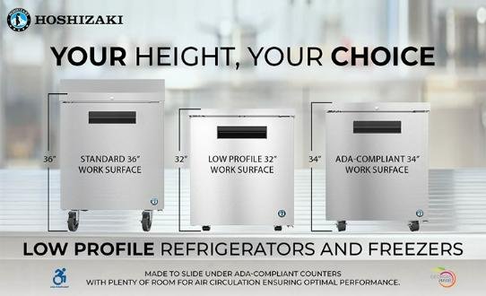 Hoshizaki America Unveils Low Profile Refrigerators and Freezers