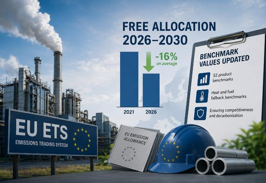 EU updates ETS free-allocation benchmarks for 2026-2030
