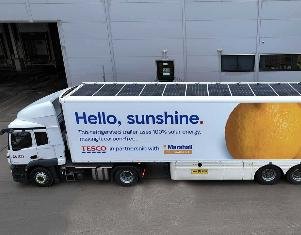 Tesco and Marshall Fleet Solutions are working on a trial of 100% solar powered refrigerated trailers