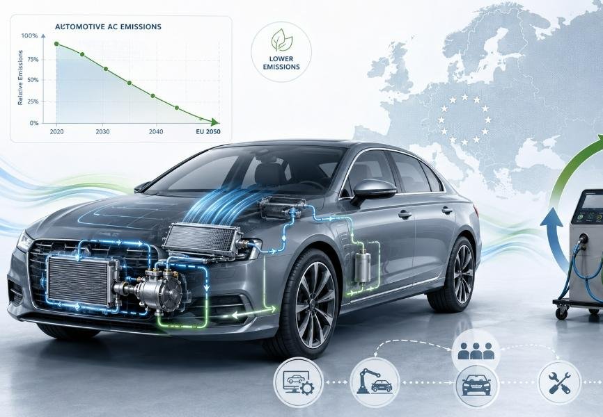 Industry Working Group Proposes EU Refrigerant Leak Measures to Cut Vehicle AC Emissions 60% by 2050