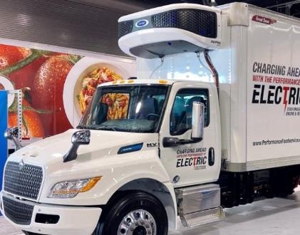 All-electric refrigeration technology from Carrier on a battery-electric truck