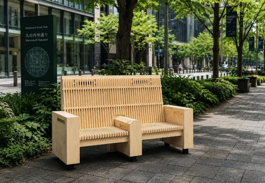 Daikin Tests Air-Conditioned Bench in Japan