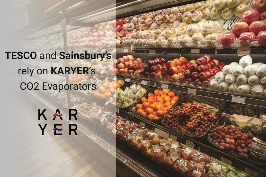 KARYER CO2 Evaporators in TESCO and Sainsbury’s UK Supermarket Chains