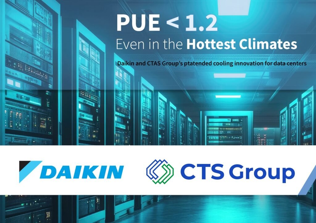 Daikin and CTS Group unveil data center cooling concept with PUE below 1.2