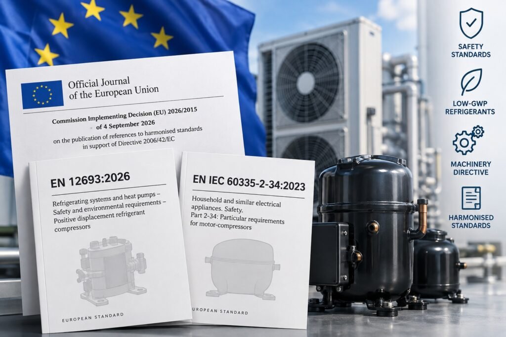 La UE publica normas de seguridad actualizadas para compresores de refrigeración