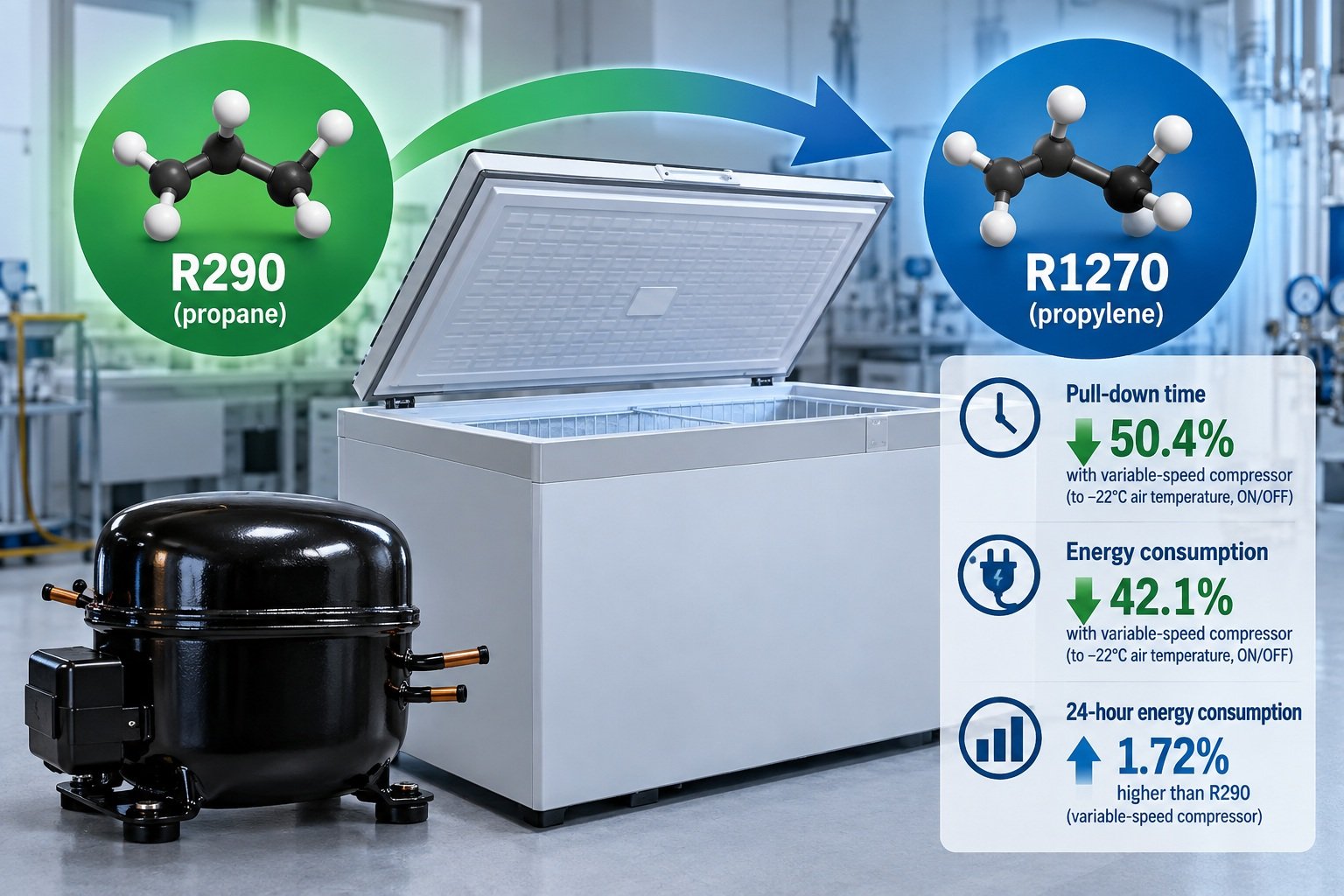 Compressor Pulling Study finds R1270 can cut freezer energy use with compressor matching ...